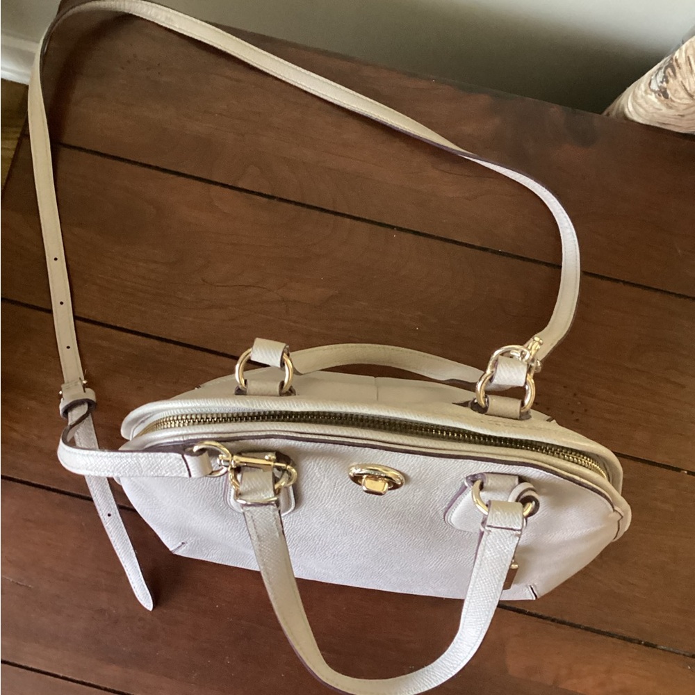 Coach Prince Street Mini Satchel gray Leather Handbag - Picture 3 of 5